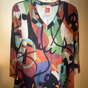 JESS and JANE 3/4 sleeve top, Size small.  Excellent condition.